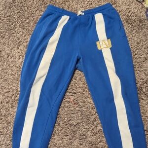 Blue and White My Hero UA Joggers Size L